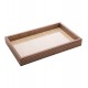 Bandeja 29,5cm x 16,5cm x 4,5cm De Madeira Com Sisal E Bambu Natural